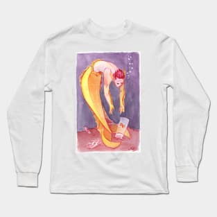 MerMay Goldfish Merman Rescuer Watercolor Long Sleeve T-Shirt